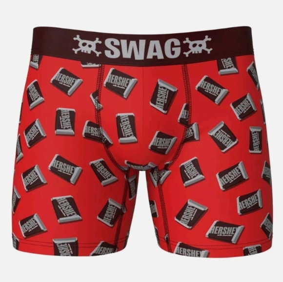 NWT Mens Hershey's SWAG Satin Soft Boxer Briefs - Picture 2 of 2